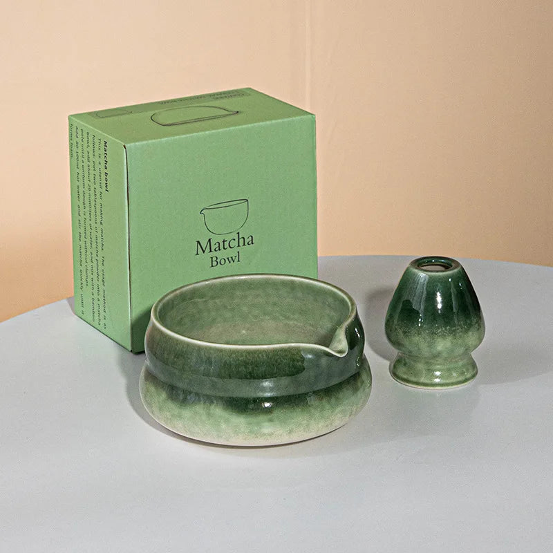 2-Piece Cute Matcha Bowl and Whisk Holder