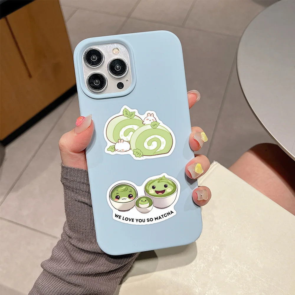 55-Pieces Matcha Themed Stickers