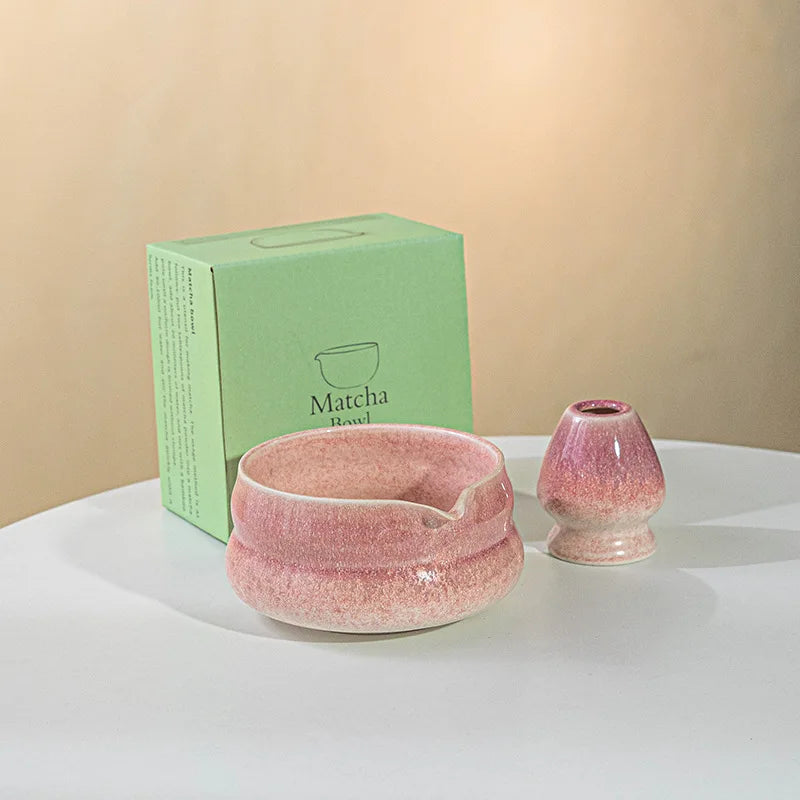 2-Piece Cute Matcha Bowl and Whisk Holder