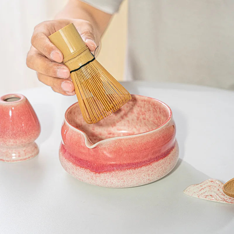 2-Piece Cute Matcha Bowl and Whisk Holder