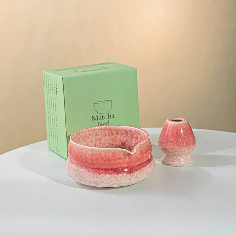 2-Piece Cute Matcha Bowl and Whisk Holder