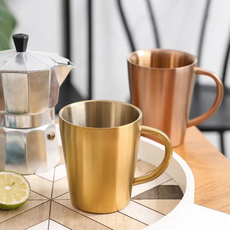 Double Layer Steel Mugs