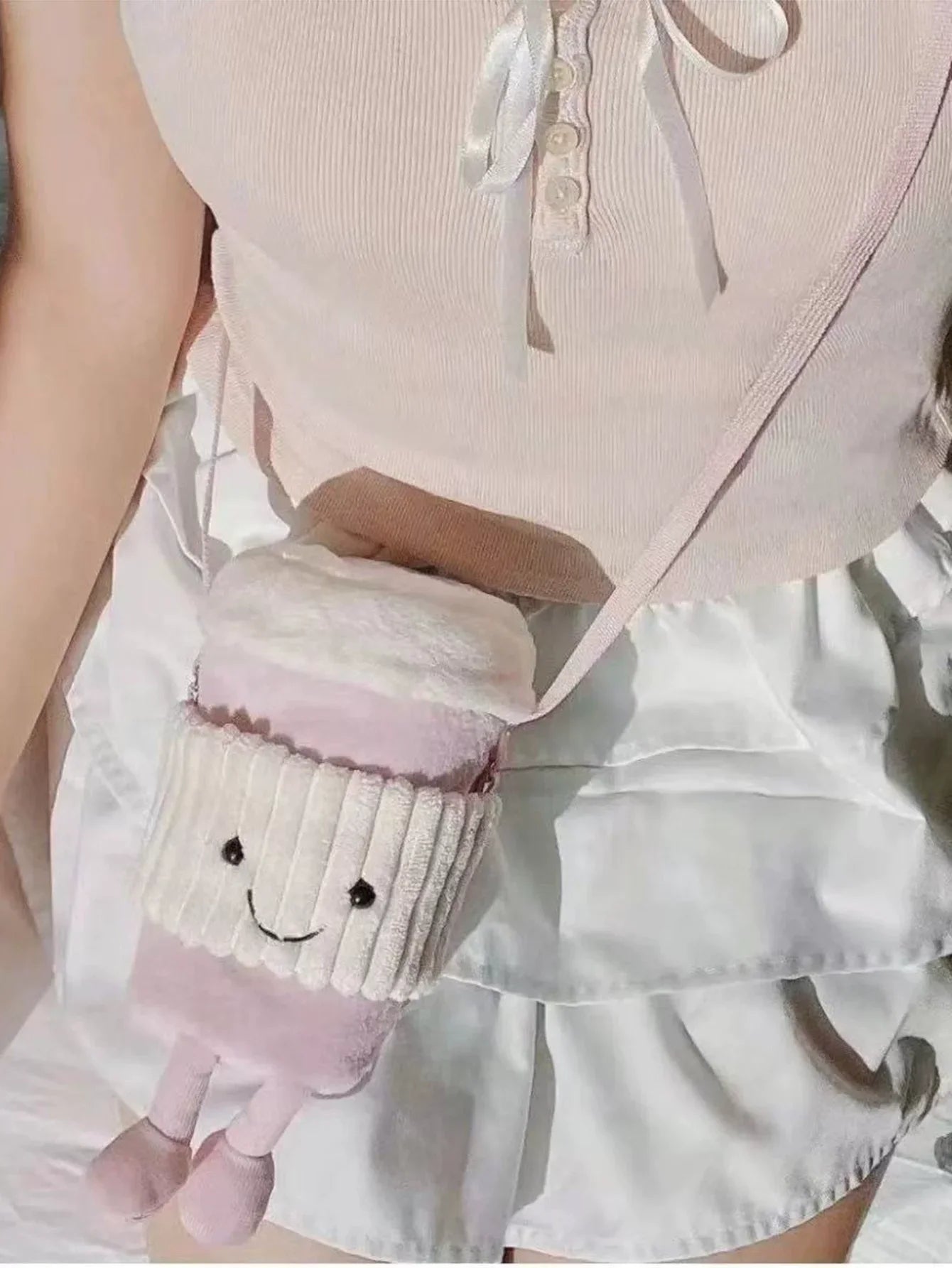 To-go Cup Holder Smiley Plushie