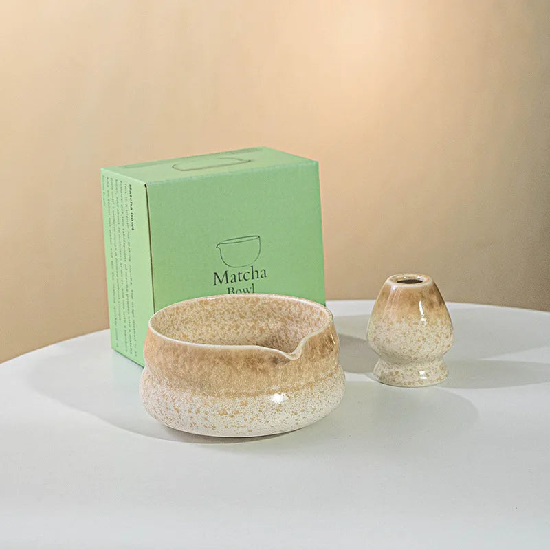 2-Piece Cute Matcha Bowl and Whisk Holder