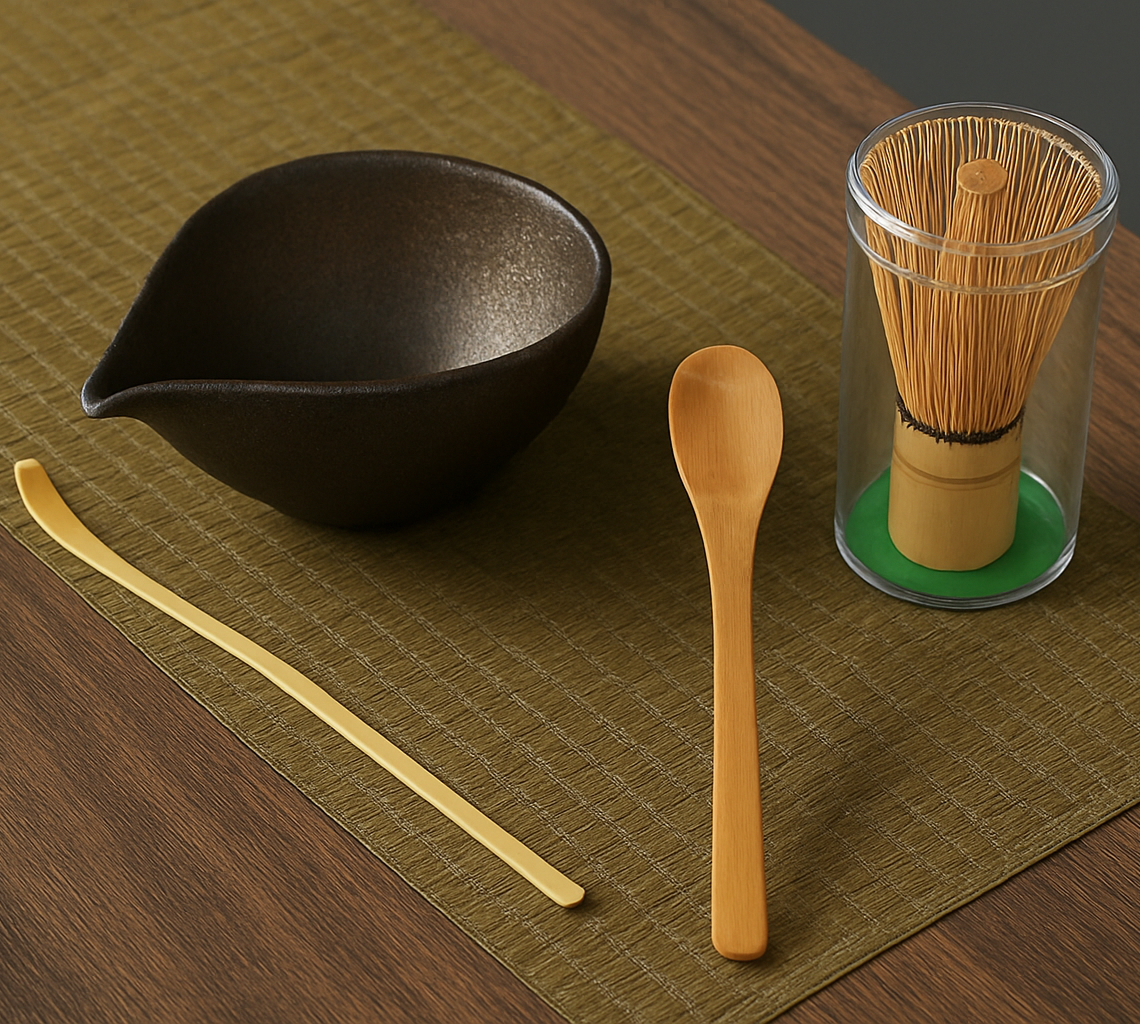 4-Piece Pottery Matcha Set