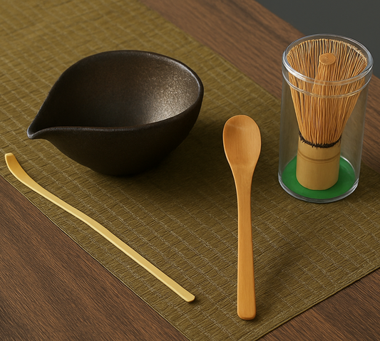 4-Piece Pottery Matcha Set